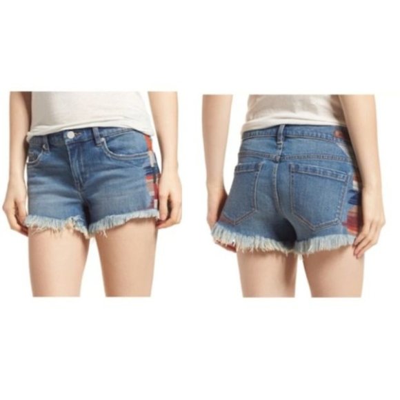 📚Blank NYC • Boho Embroidered Jean Denim Shorts - Size 26 - Picture 1 of 5